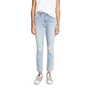 Mother The Rascal Ankle Snippet Slim Straight Jean Blast from the Past 25